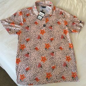 Bad Birdie Pink Floral Golf Shirt